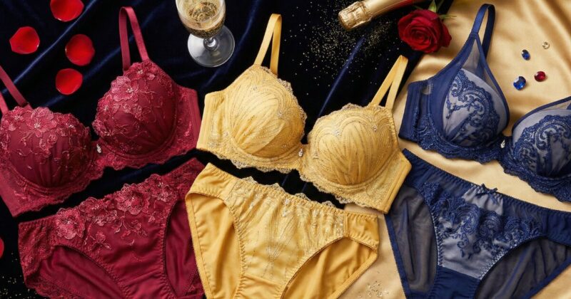 2026年ラッキーカラー開運ランジェリー 赤・ゴールド・ブルー 30代40代 補正下着（サルート・ブラデリス）